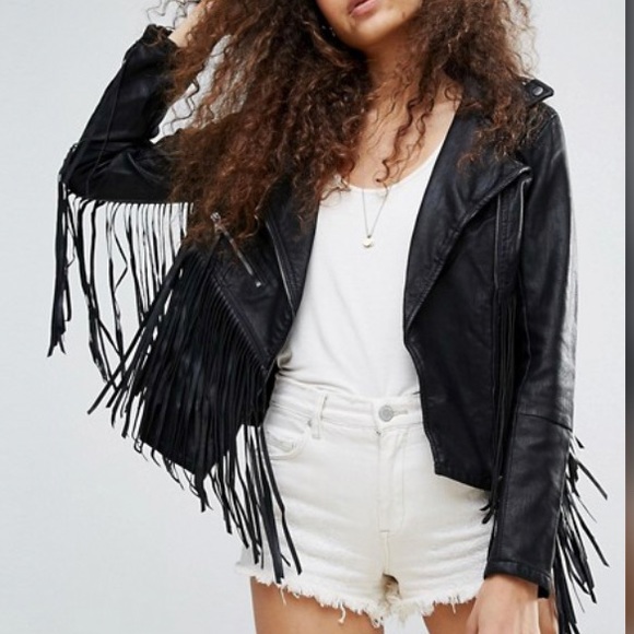 Blank NYC Jackets & Blazers - NWT Blank NYC Fringe Moto Jacket